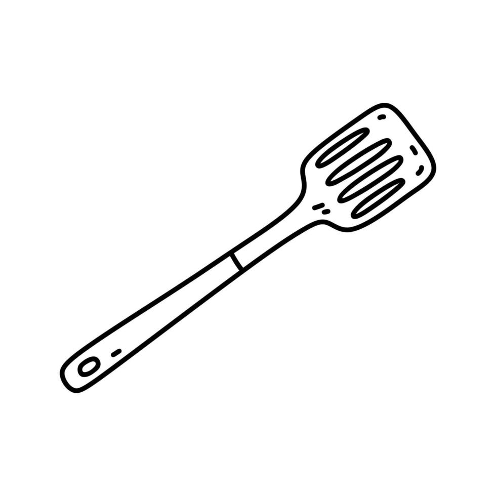 cuisine spatule isolé sur blanc Contexte. cuisine ustensiles. vecteur dessiné à la main griffonnage illustration. parfait pour décorations, logo, divers conceptions.