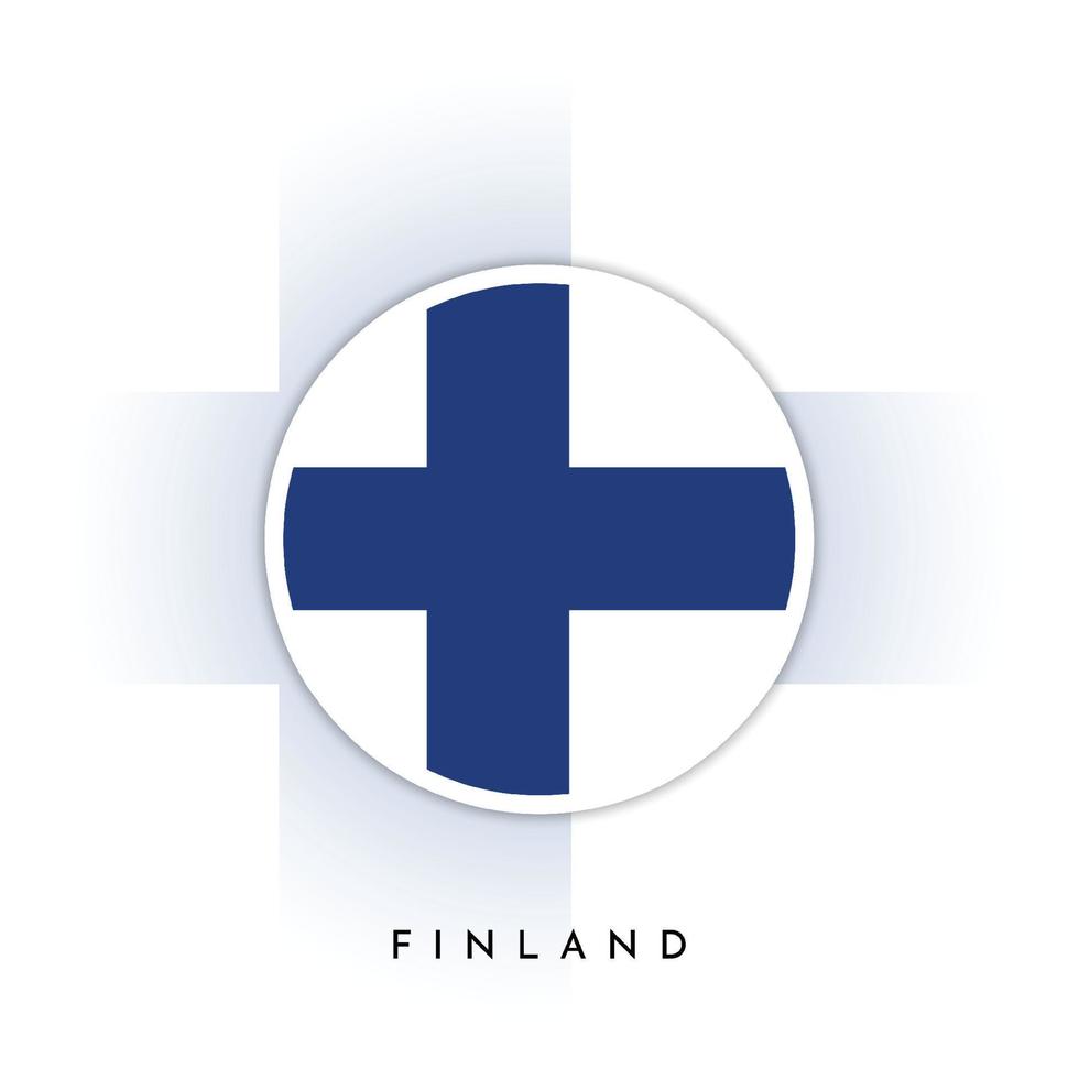 Finlande rond drapeau modèle conception vecteur