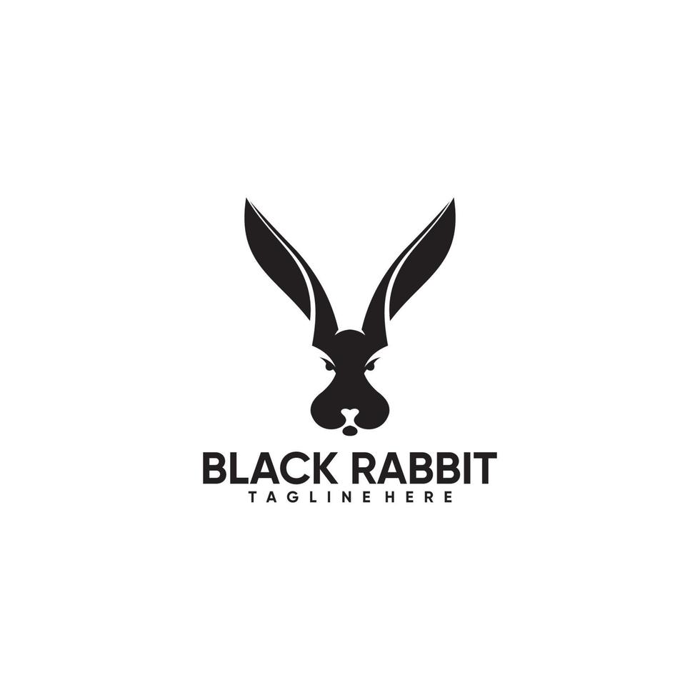 noir lapin logo.eps vecteur