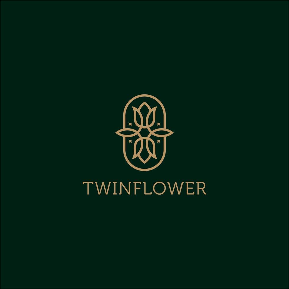 double fleur logo vecteur