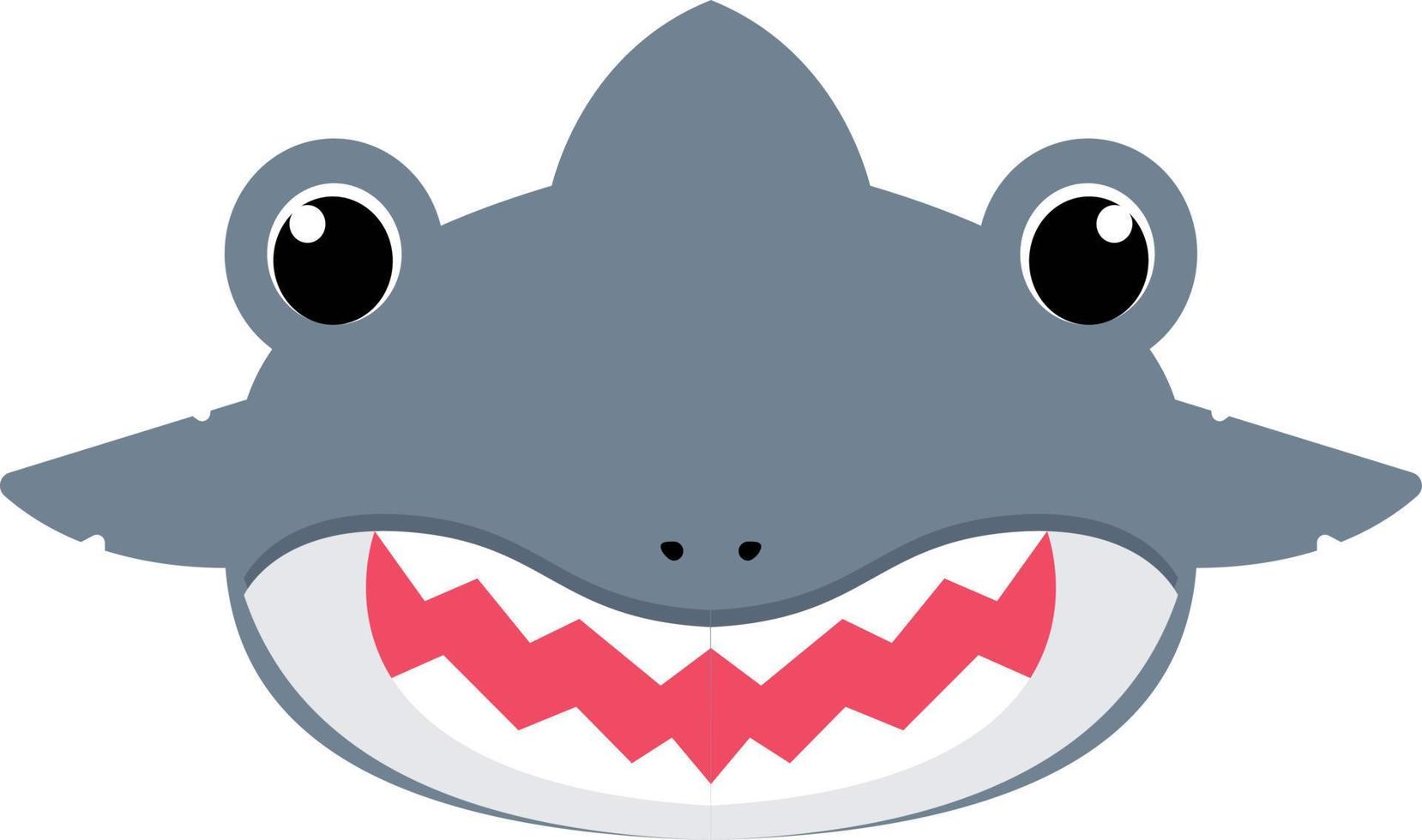 mignonne peu requin visage illustration vecteur