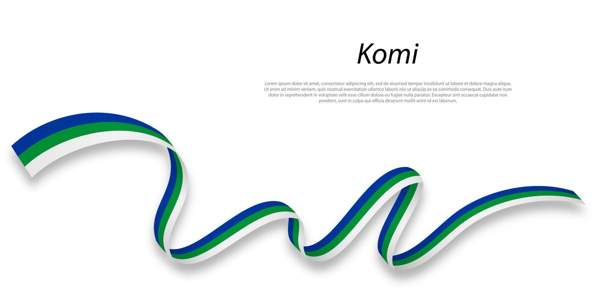 agitant ruban ou Bande avec drapeau de komi vecteur