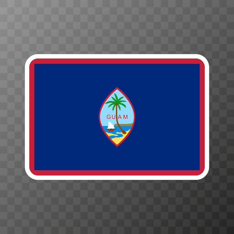 drapeau de guam, couleurs officielles et proportion. illustration vectorielle. vecteur