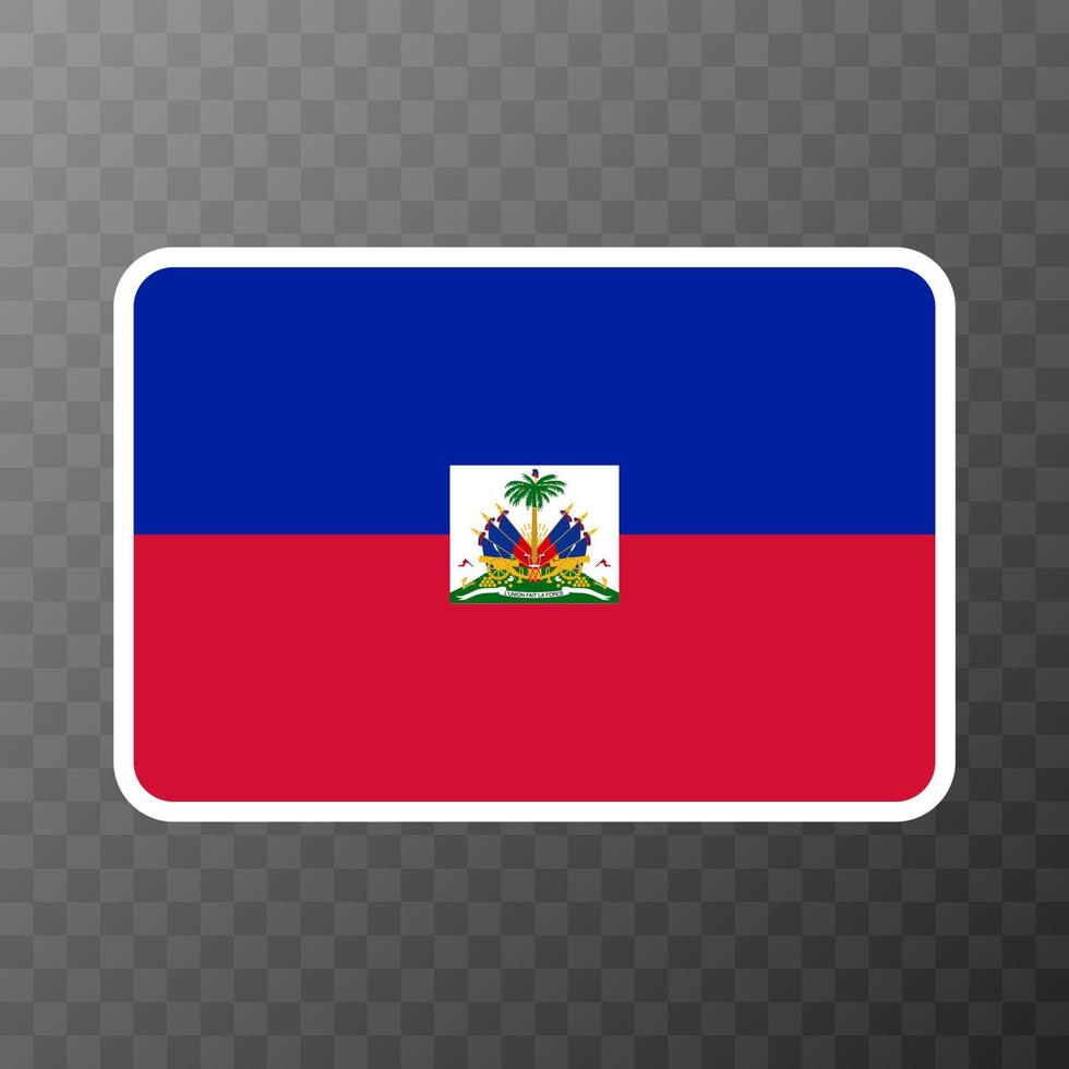 drapeau haïtien, couleurs officielles et proportion. illustration vectorielle. vecteur