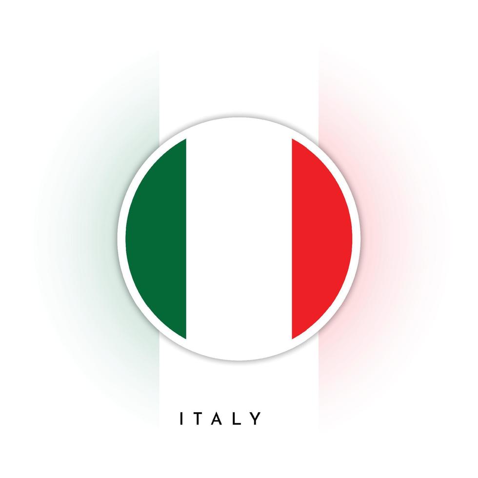 Italie drapeau rond conception vecteur