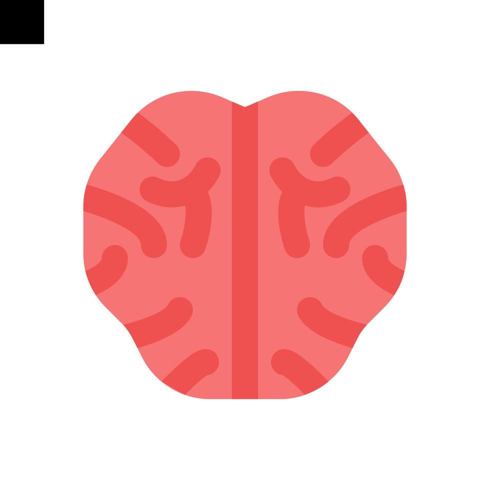 cerveau icône logo plat style vecteur