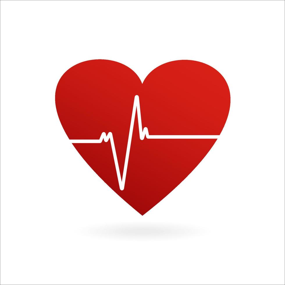 battement de coeur. cœur forme icône. cardiogramme de cœur. vecteur illustration