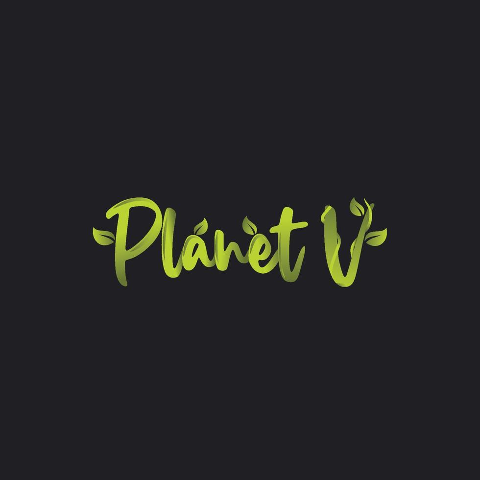 v plante forme logo vecteur