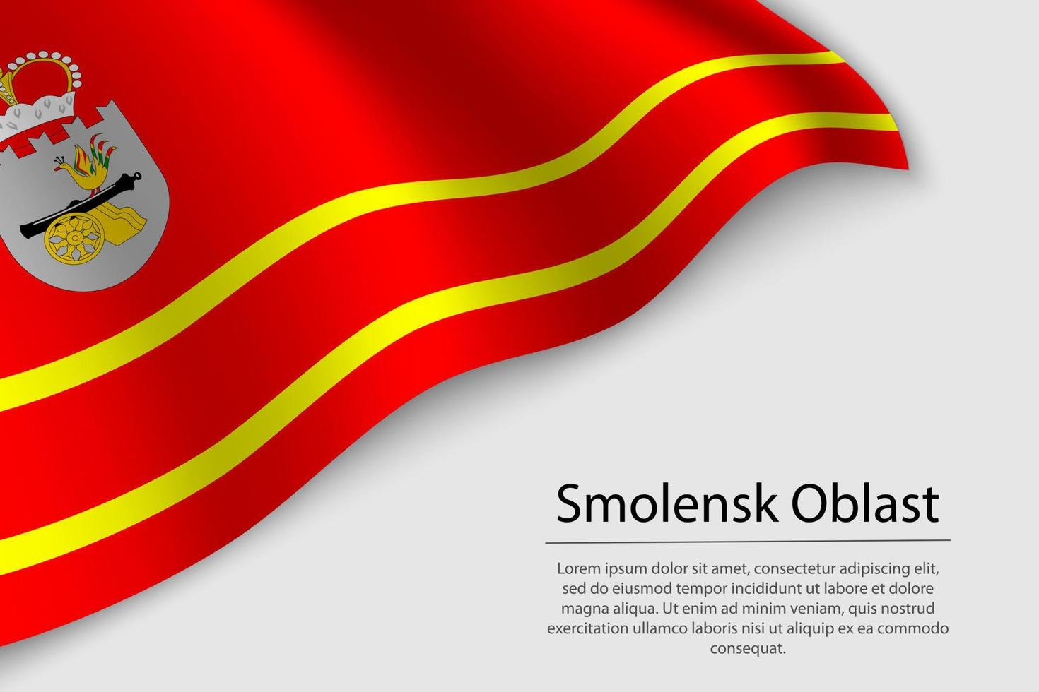 vague drapeau de Smolensk oblast est une Région de Russie vecteur