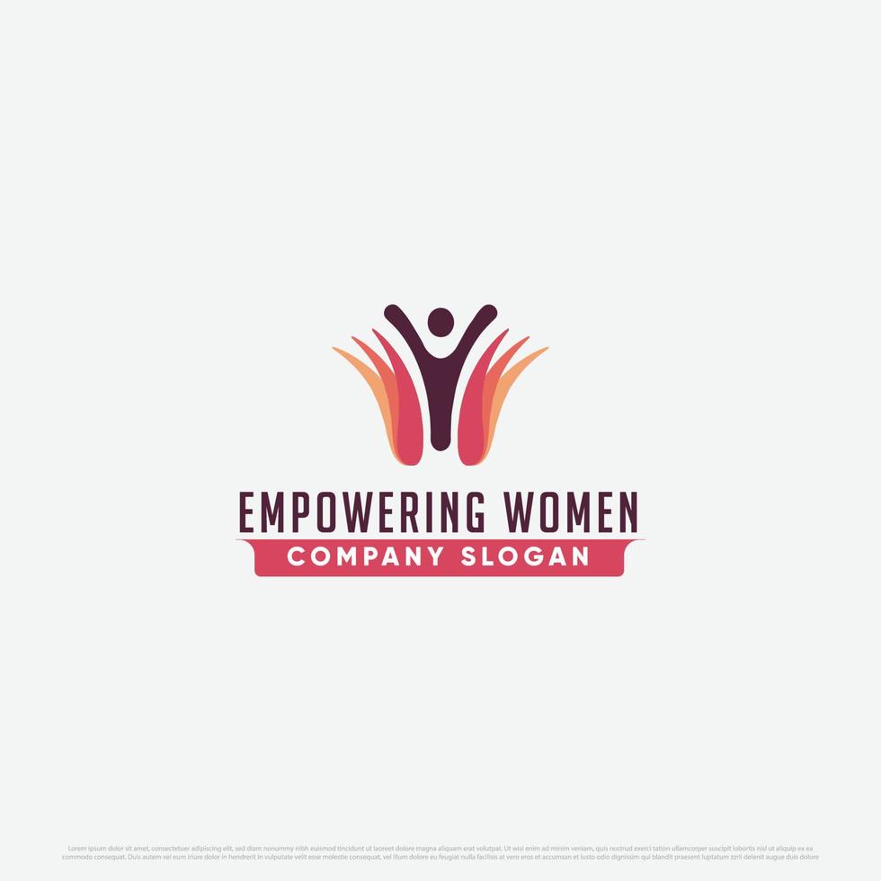 habilitant femmes non profit logo vecteur