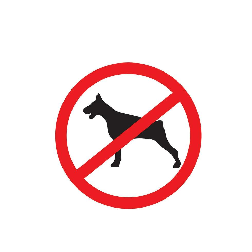 vecteur illustration conception de il faut se méfier de chien signe symbole.
