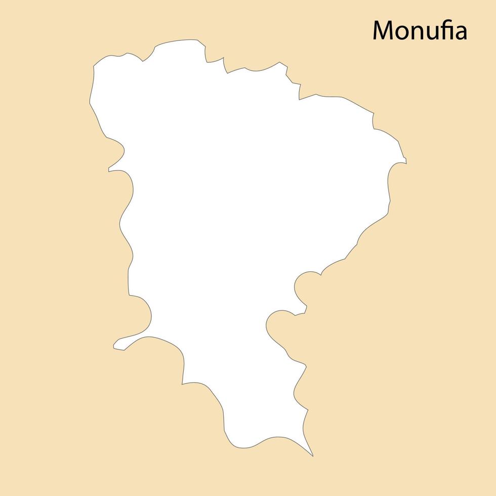 haute qualité carte de monufia est une Région de Egypte vecteur