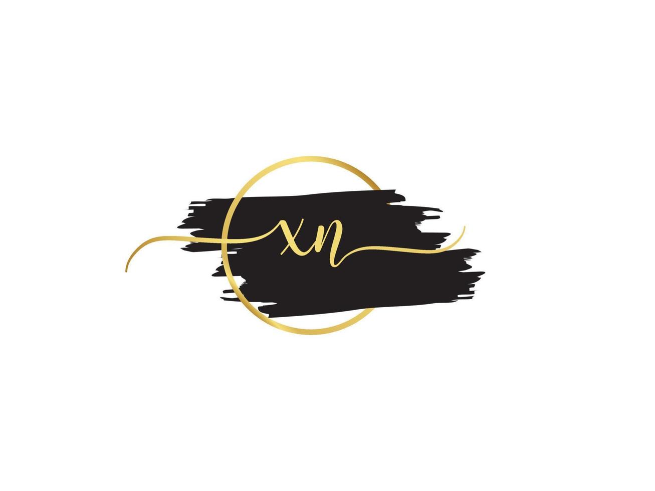 luxe xn logo lettre, minimal xn Signature lettre logo icône vecteur