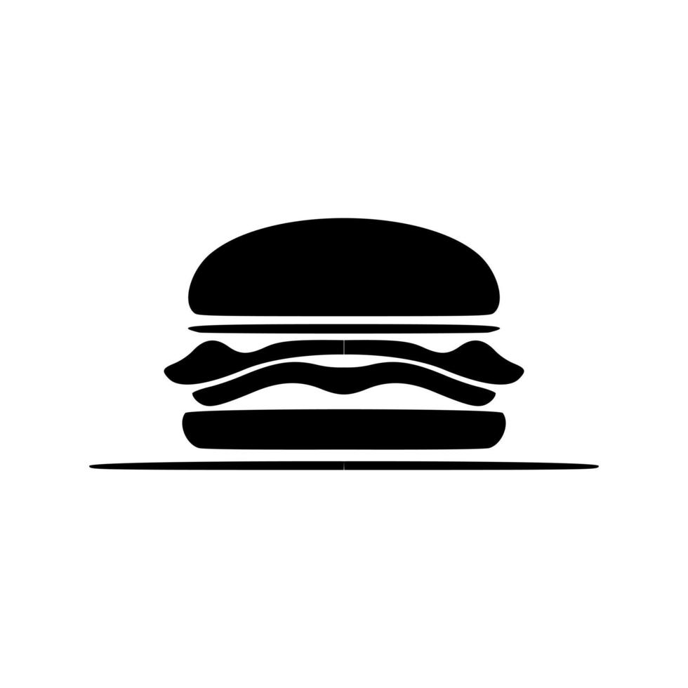vecteur logo de noir et blanc Burger.