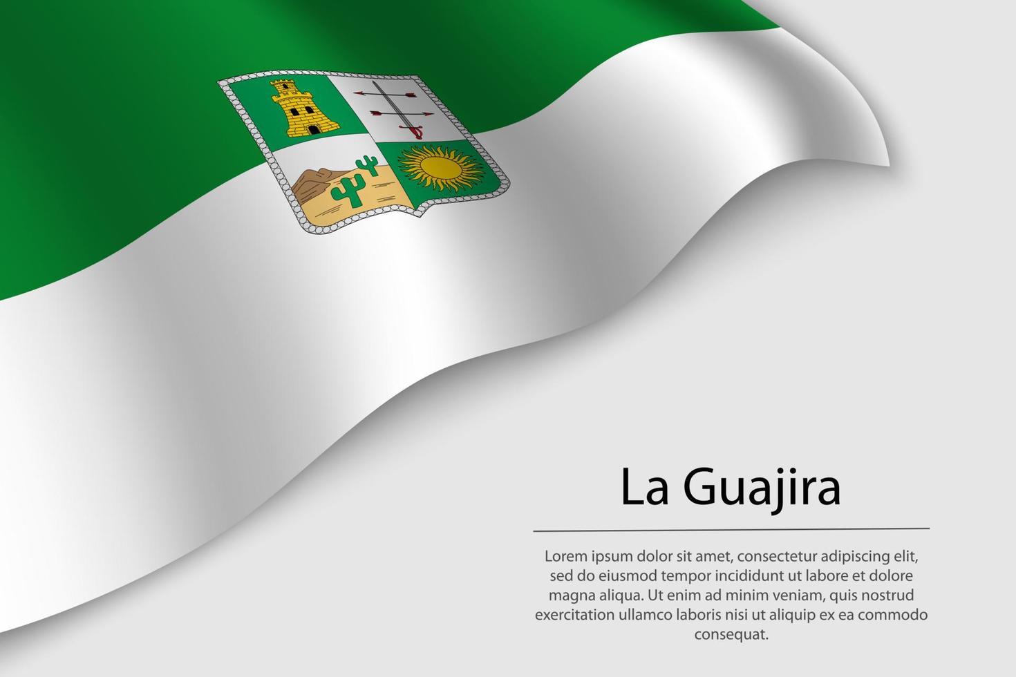 vague drapeau de la guajira est une Région de Colombie vecteur