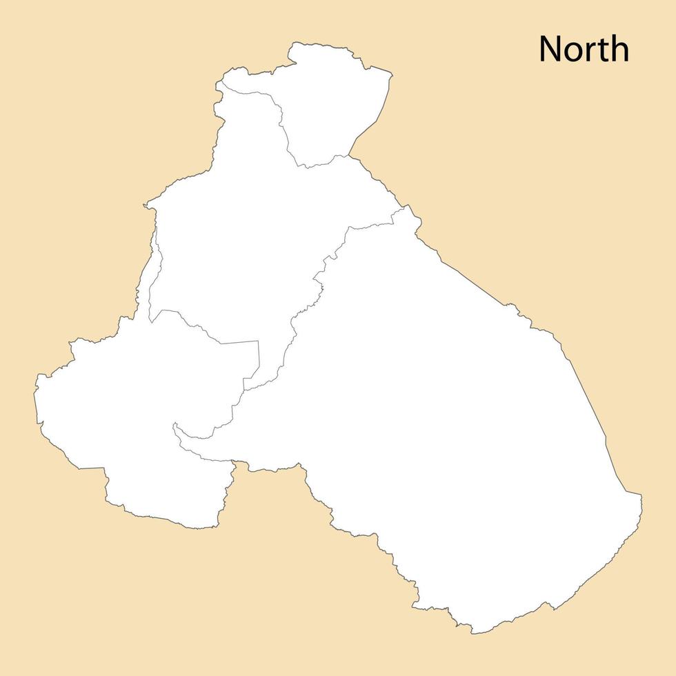 haute qualité carte de Nord Région est une Province de Cameroun vecteur