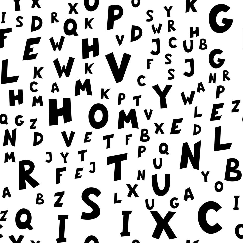 alphabet de modèle sans couture vecteur