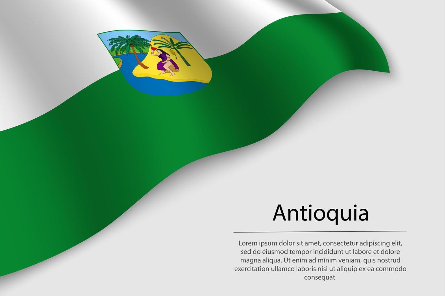 vague drapeau de antioquia est une Région de Colombie vecteur