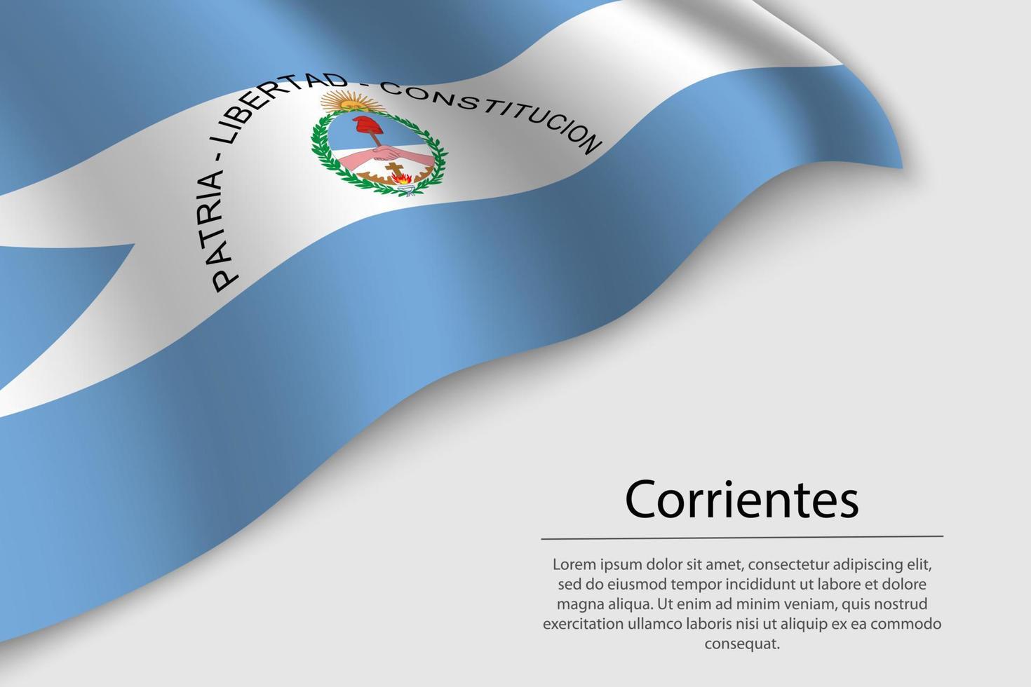 vague drapeau de corrientes est une Etat de Argentine vecteur