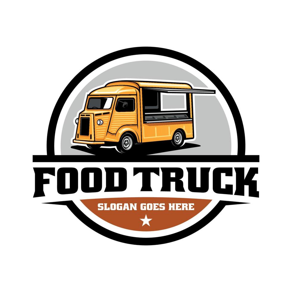 rétro taco nourriture un camion illustration logo vecteur