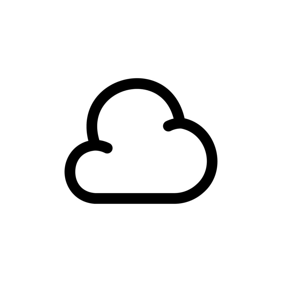 nuage ligne icône, contour vecteur signe, linéaire style pictogramme isolé sur blanche. symbole, logo illustration. modifiable accident vasculaire cérébral. pixel parfait