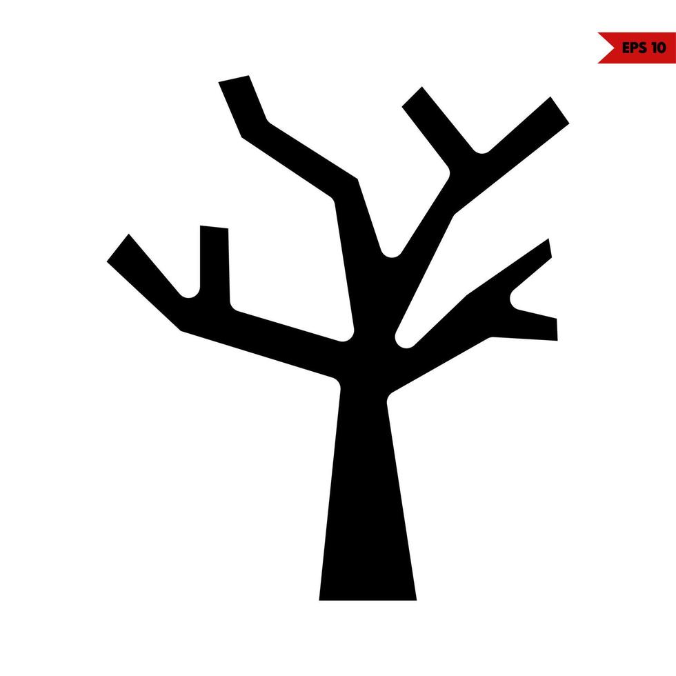icône de glyphe d'arbre vecteur