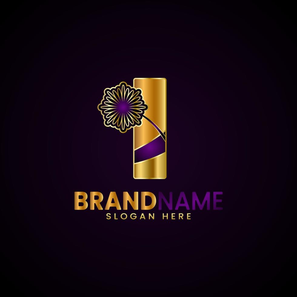 luxe initiale lettre je logo conception, pour entreprise, boutique, affaires, mode, etc vecteur