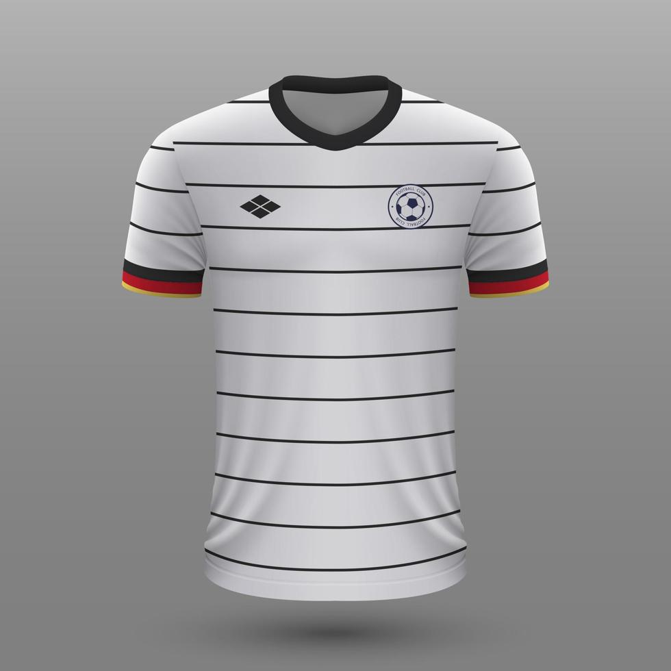 réaliste football chemise , Allemagne Accueil Jersey modèle pour Football trousse. vecteur