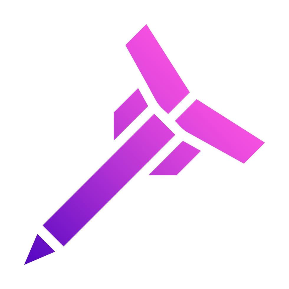 missile icône solide style pente violet rose Couleur militaire illustration vecteur armée élément et symbole parfait.