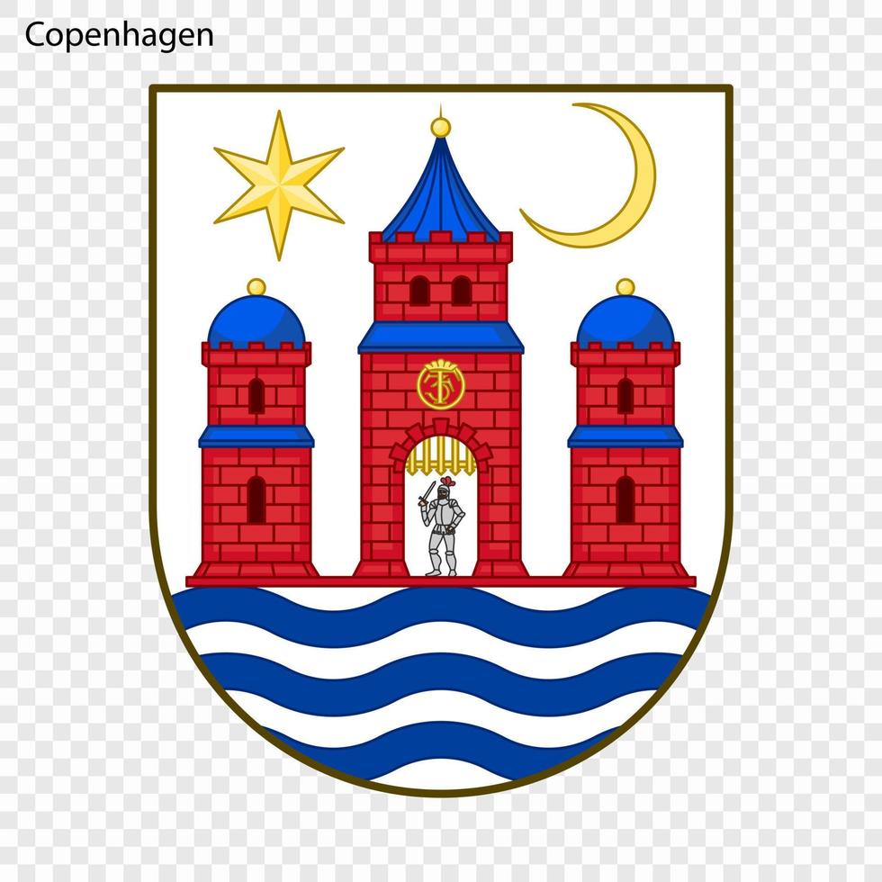 emblème de ville de Danemark vecteur