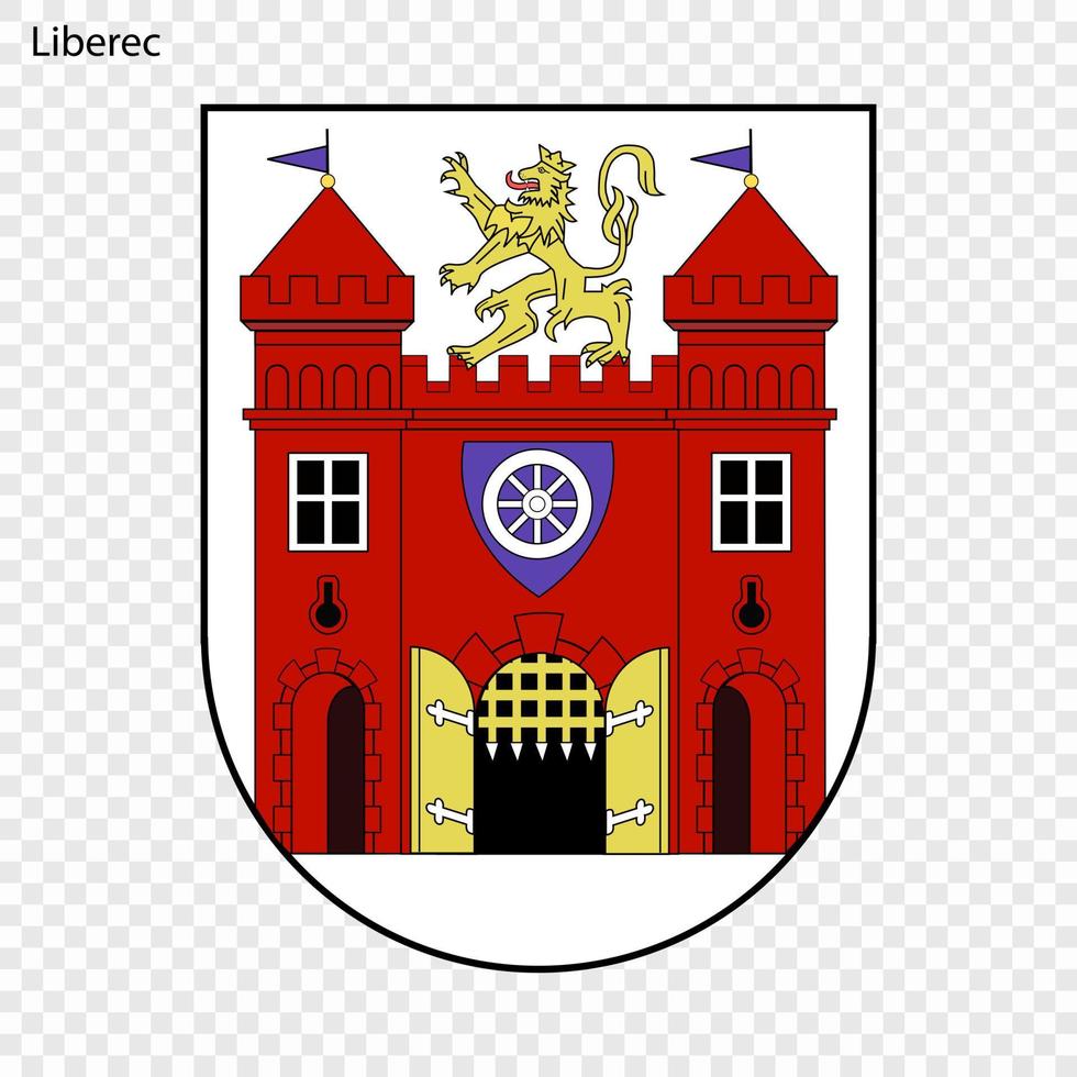 emblème de ville de tchèque république vecteur