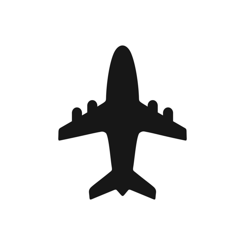 avion icône isolé sur blanc Contexte vecteur