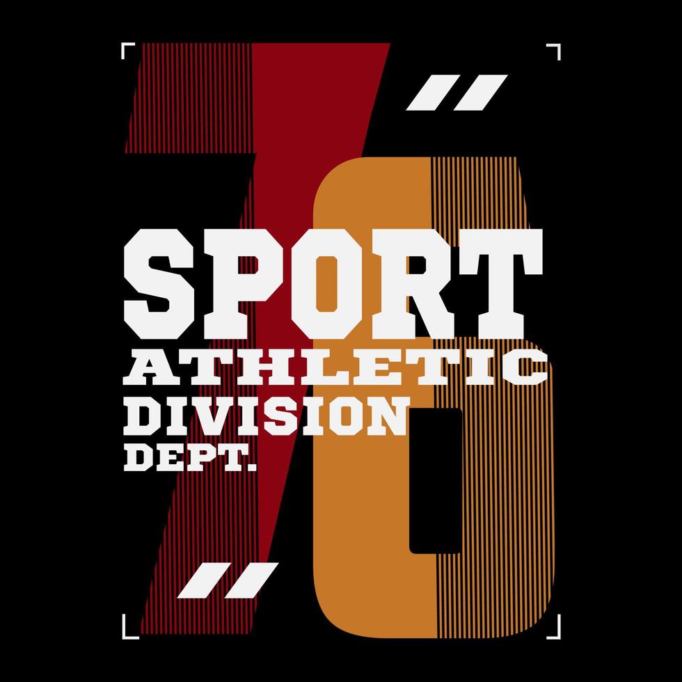 sport division athlétique texte logo vecteur conception