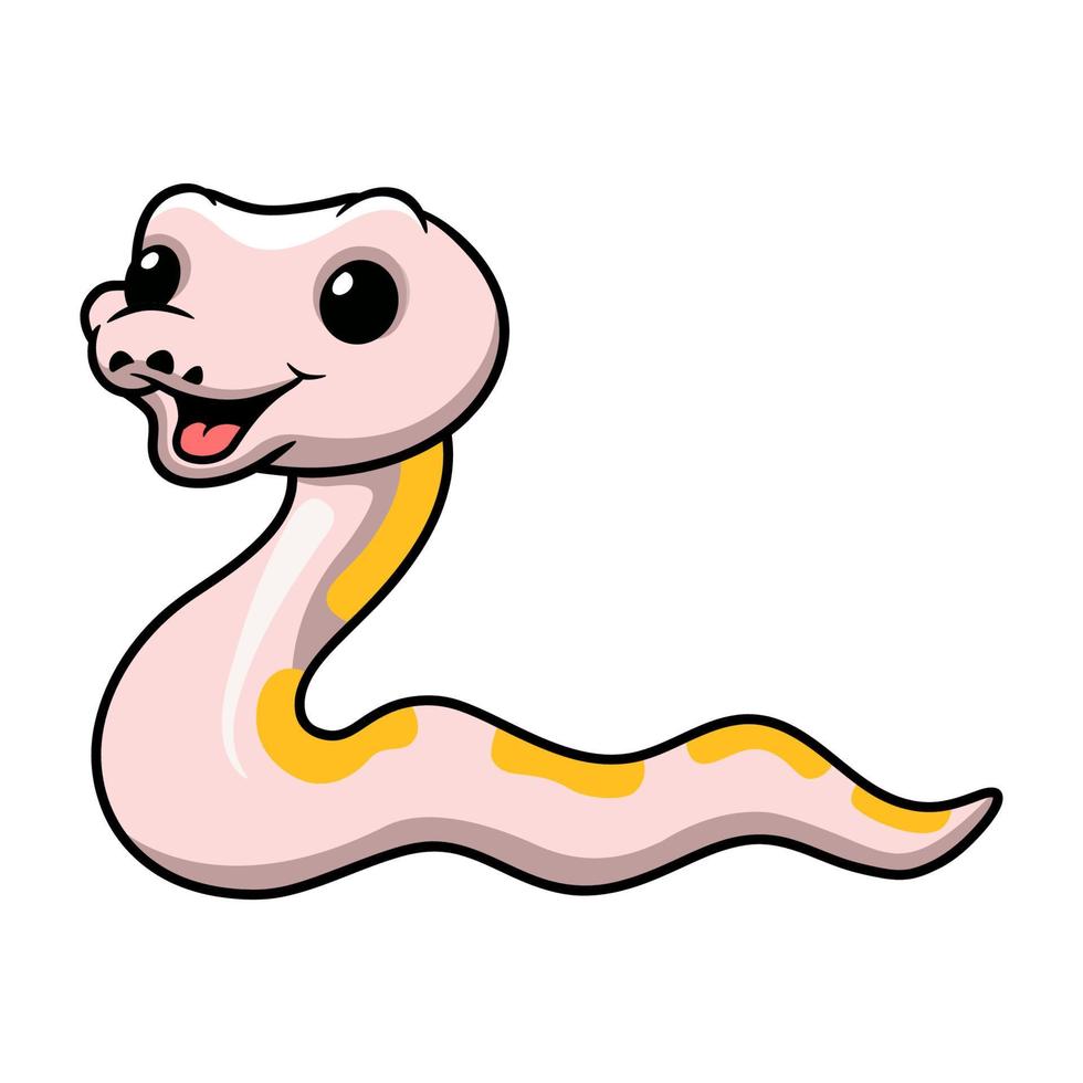 mignonne super cannelle banane Balle python dessin animé vecteur