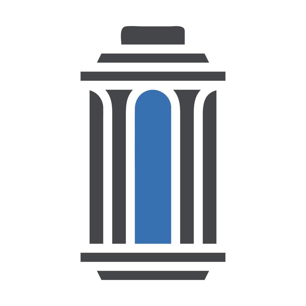 lanterne icône solide gris bleu style Ramadan illustration vecteur élément et symbole parfait.