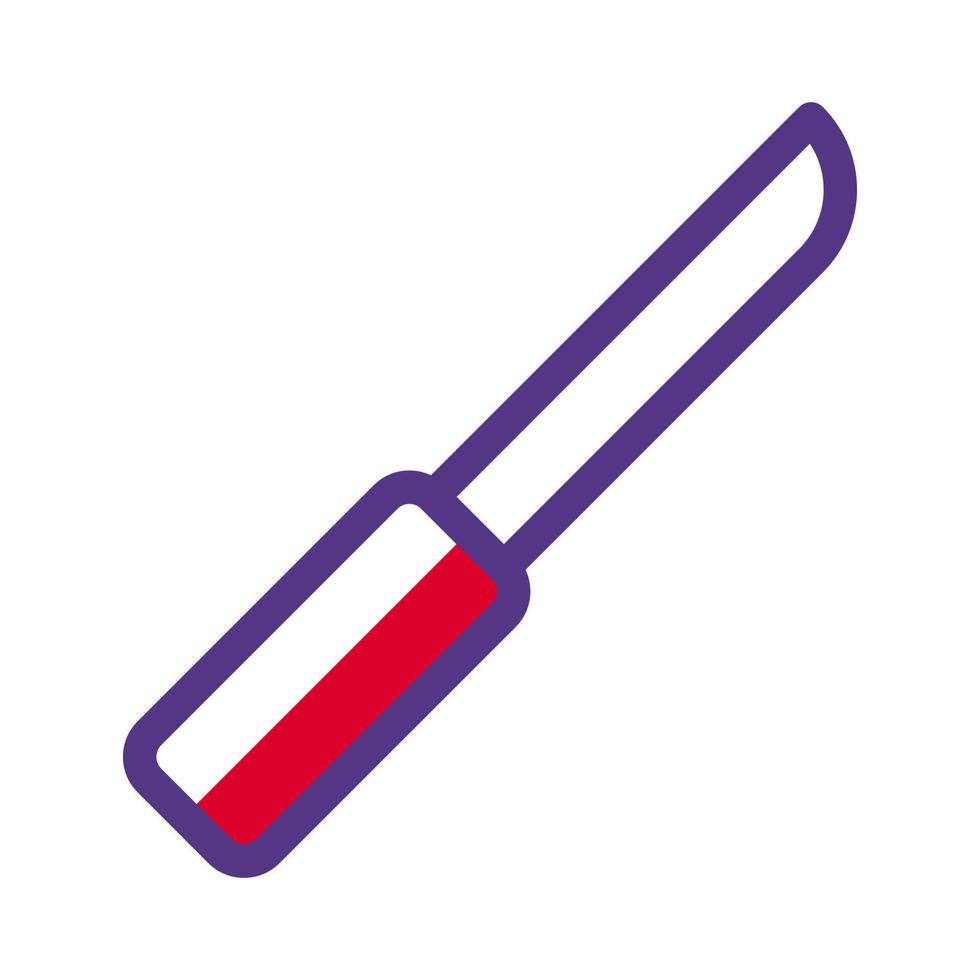 couteau icône bichromie style bichromie rouge violet Couleur militaire illustration vecteur armée élément et symbole parfait.