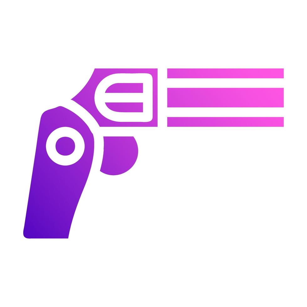 pistolet icône solide style pente violet rose Couleur militaire illustration vecteur armée élément et symbole parfait.