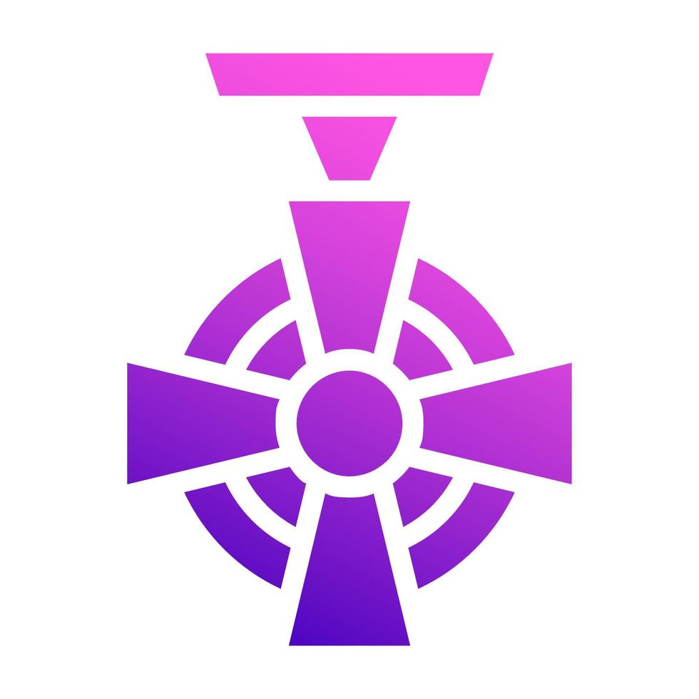 médaille icône solide style pente violet rose Couleur militaire illustration vecteur armée élément et symbole parfait.