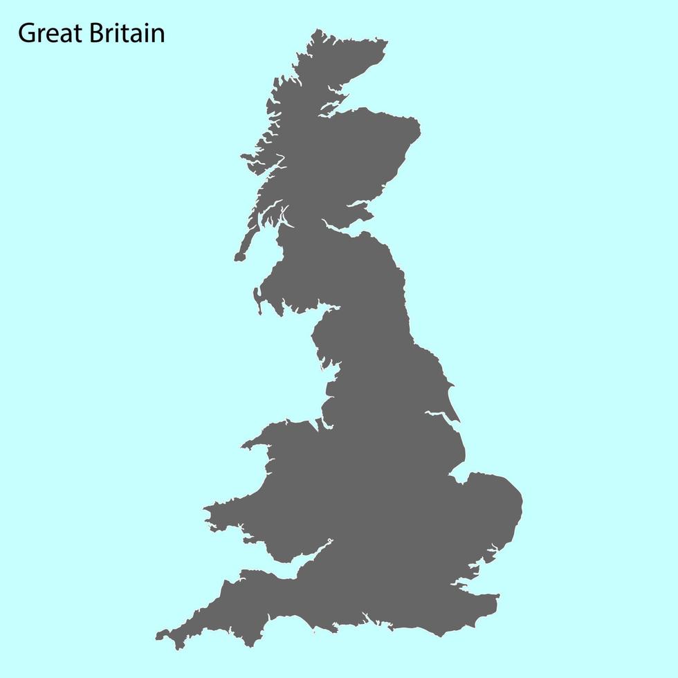 haute qualité carte de île uni Royaume vecteur