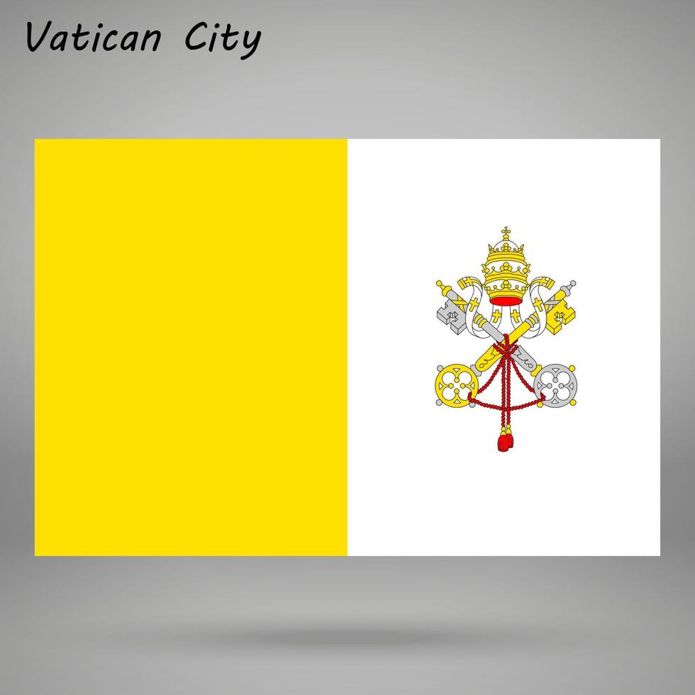 Vatican ville Facile drapeau isolé . vecteur illustration