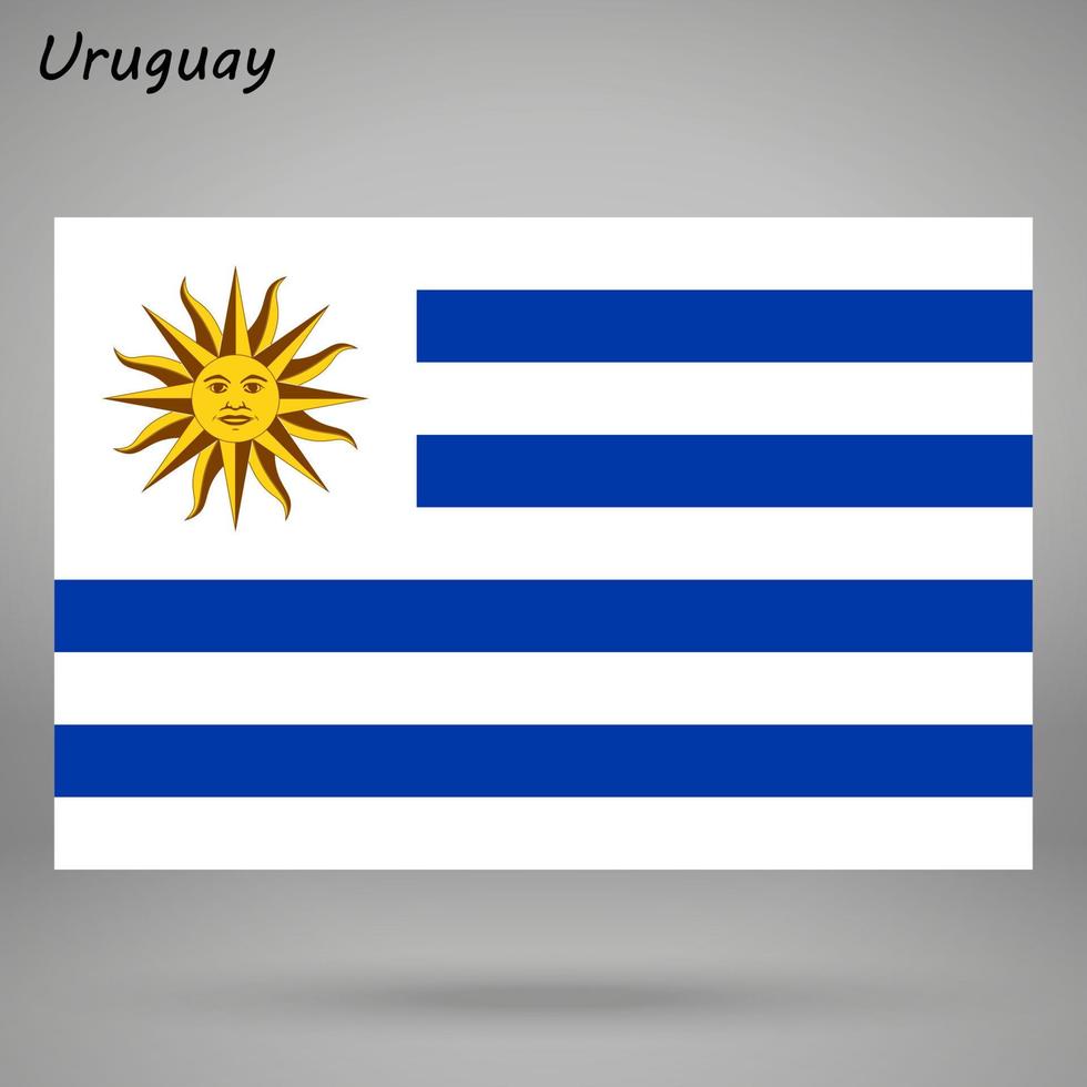 Uruguay Facile drapeau isolé . vecteur illustration