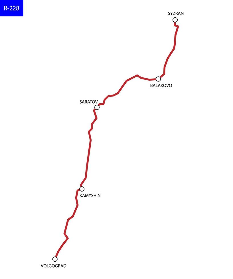 route carte de Russie vecteur