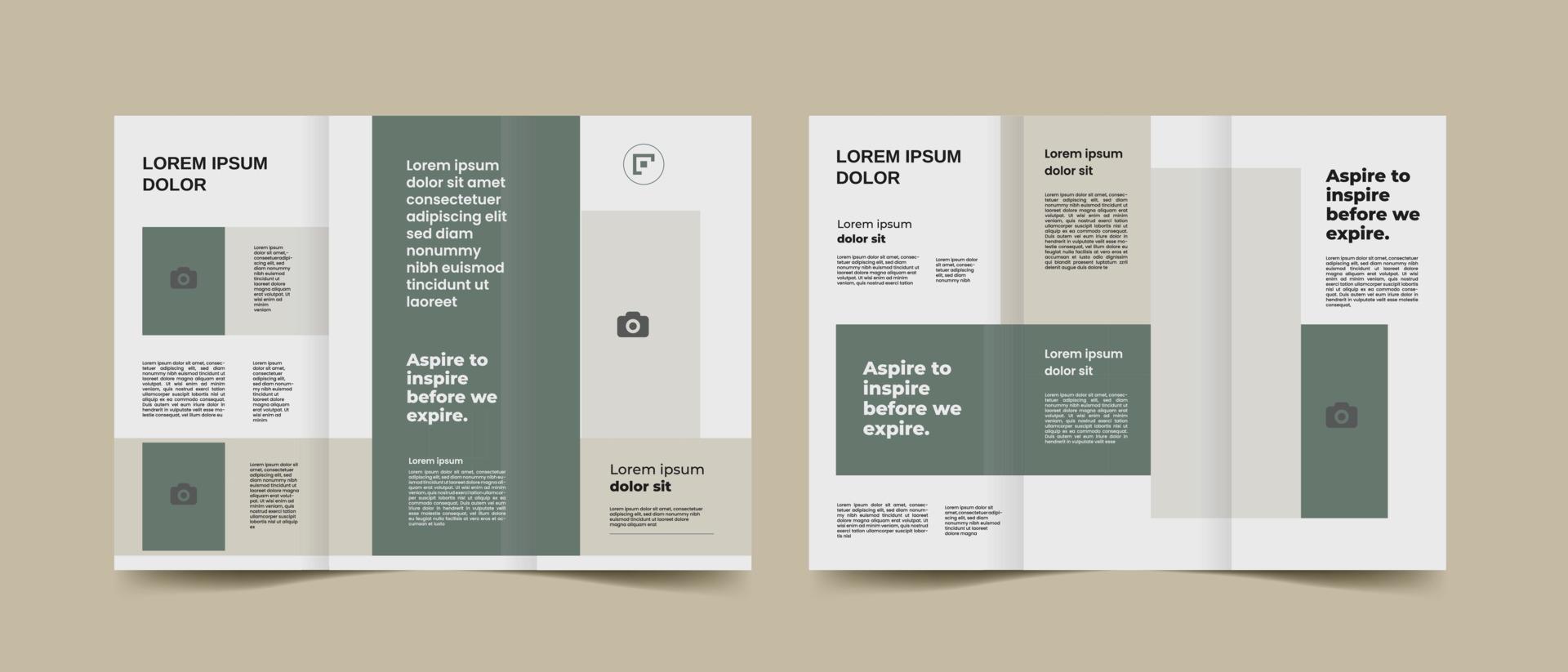 Créatif entreprise affaires à trois volets brochure modèle avec moderne disposition conception a4 vecteur illustrateur.