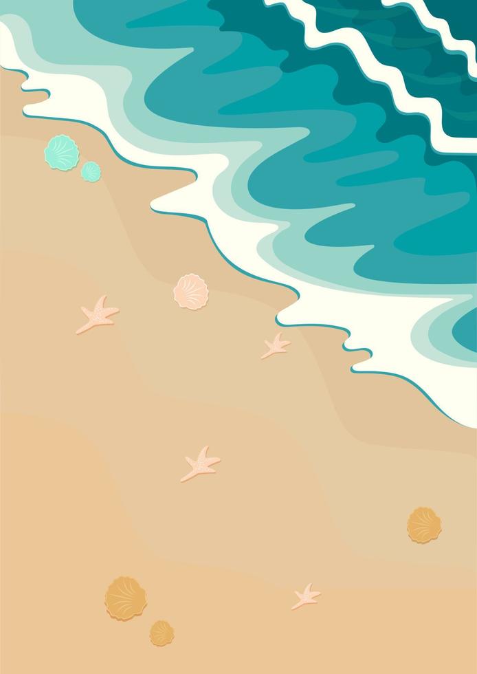 bord de mer été plage vecteur illustration