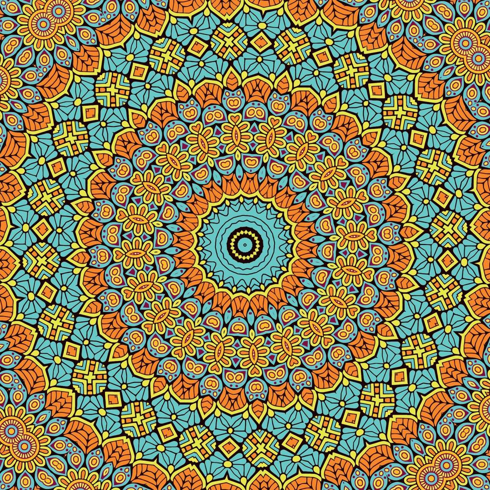 vecteur cercle de mandala avec floral ornement modèle. Contexte