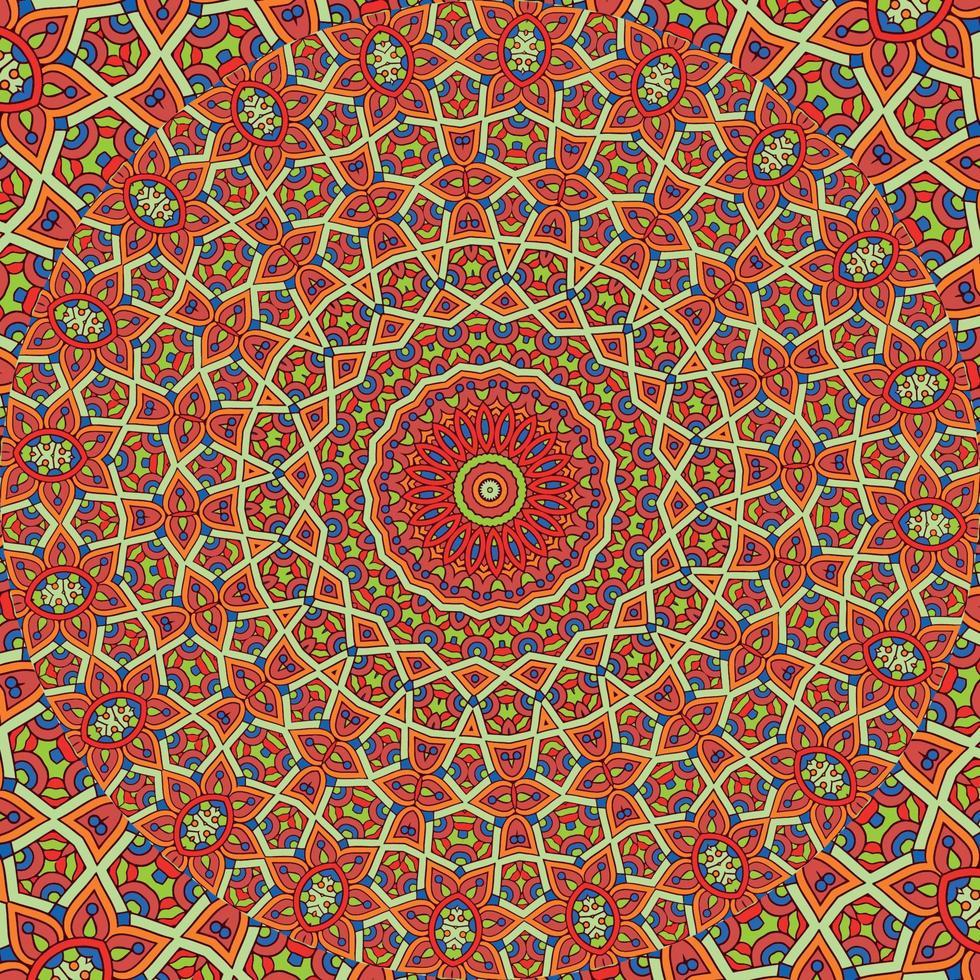 mandala. coloration livre pages. Indien anti stress médaillon. abstrait islamique fleur, arabe henné vecteur