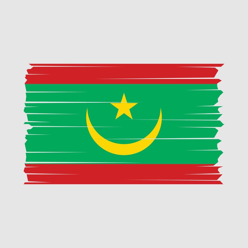 vecteur de drapeau de la mauritanie