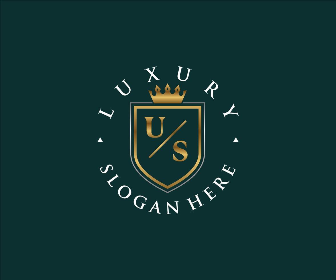 modèle de logo de luxe royal de lettre américaine initiale dans l'art vectoriel pour le restaurant, la royauté, la boutique, le café, l'hôtel, l'héraldique, les bijoux, la mode et d'autres illustrations vectorielles.