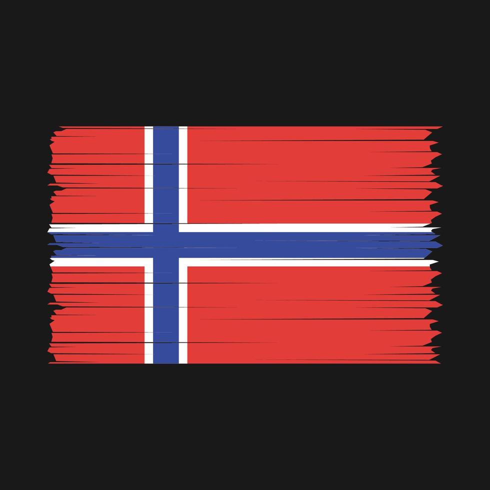 vecteur de brosse drapeau norvège