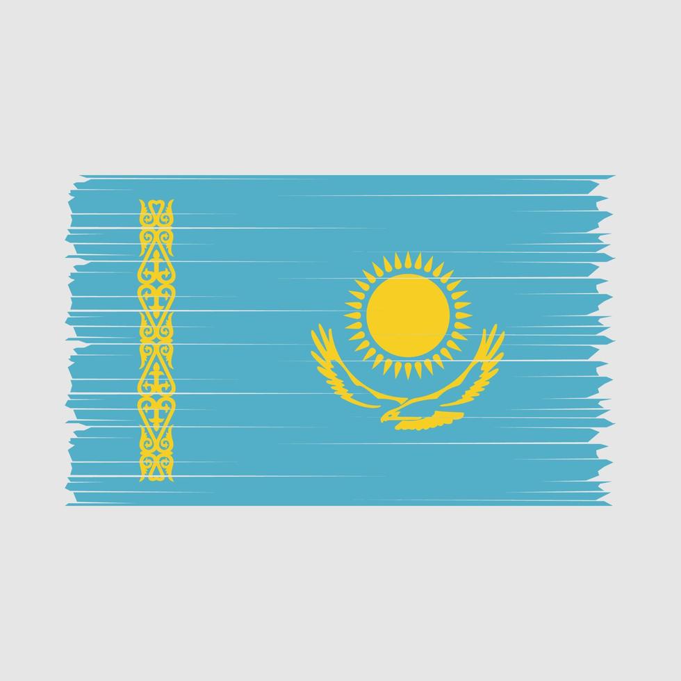 vecteur de brosse drapeau kazakhstan